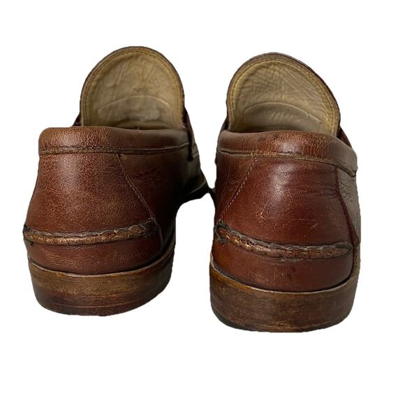 VTG Frye Brown Leather Penny Loafers Dress Shoes Men Sz 8.5 M Preppy Heritage main image 6